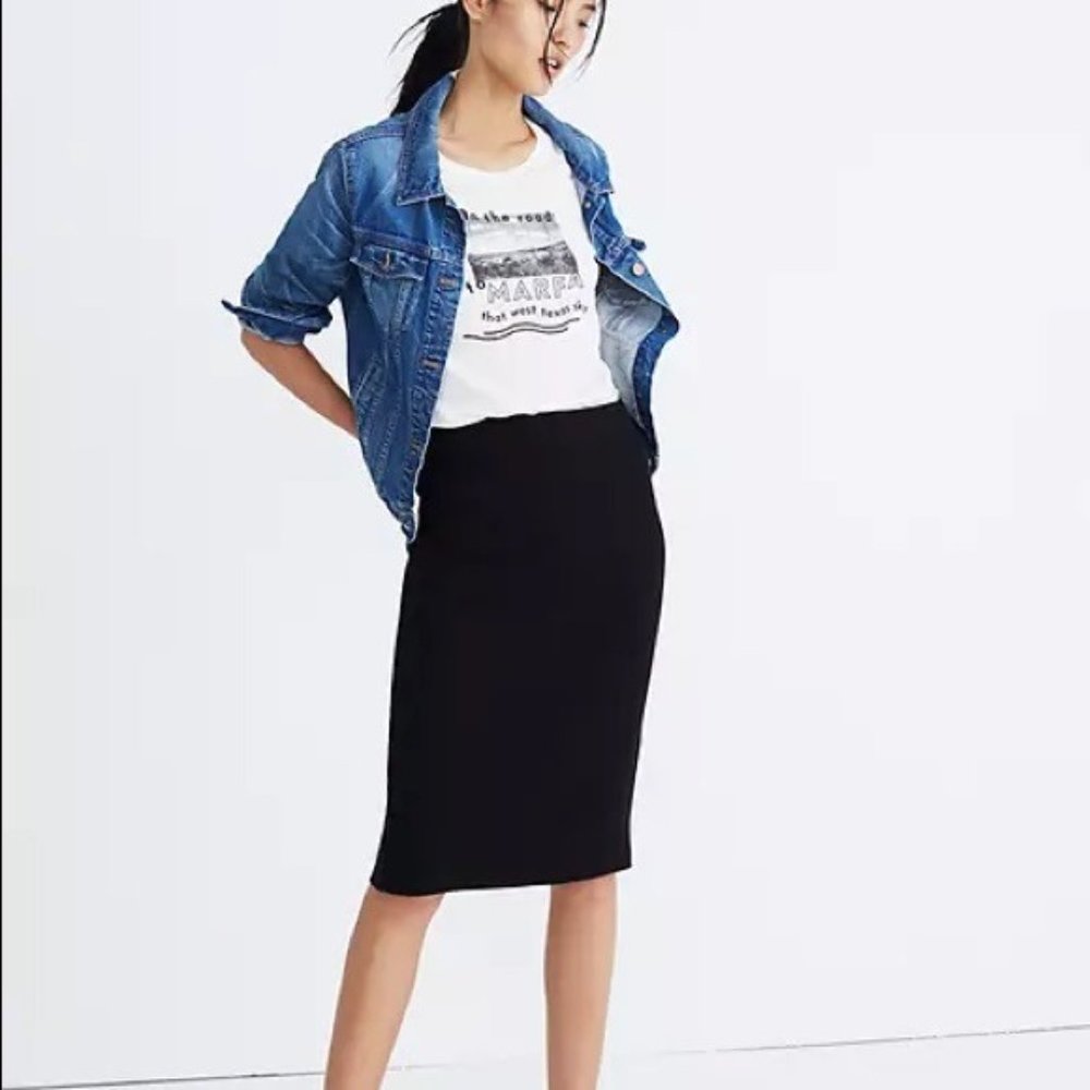 Black Madewell Pencil Skirt